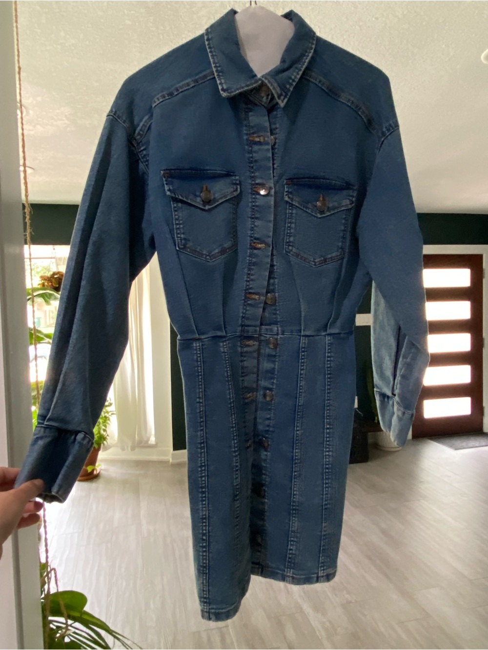 Divided Blue Denim Mini Dress Jacket